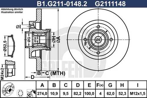 Тормозной диск GALFER B1-G211-0148-2