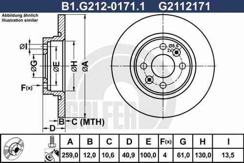 Тормозной диск GALFER B1-G212-0171-1