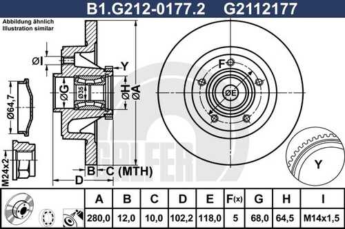 Тормозной диск GALFER B1-G212-0177-2