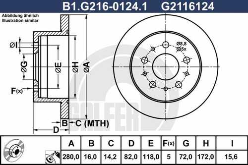 тормозные диски GALFER B1-G216-0124-1