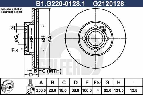 тормозные диски GALFER B1-G220-0128-1