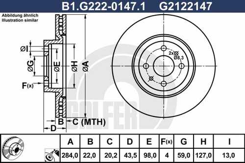 Тормозной диск GALFER B1-G222-0147-1