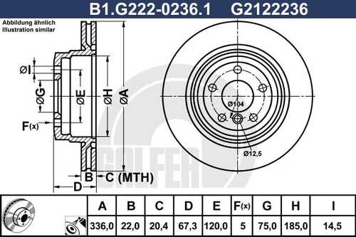 Тормозной диск GALFER B1-G222-0236-1