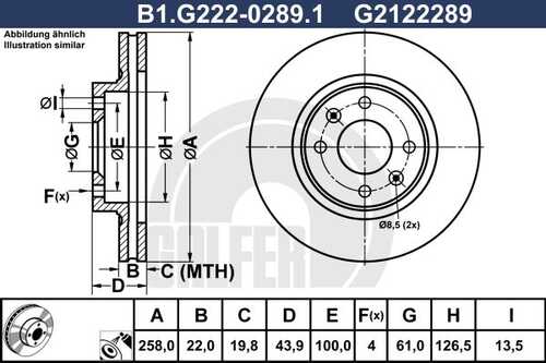 Тормозной диск GALFER B1-G222-0289-1