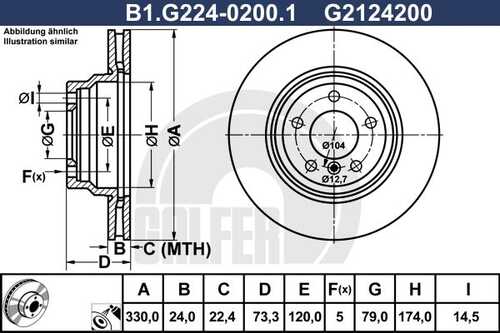 Тормозной диск GALFER B1-G224-0200-1