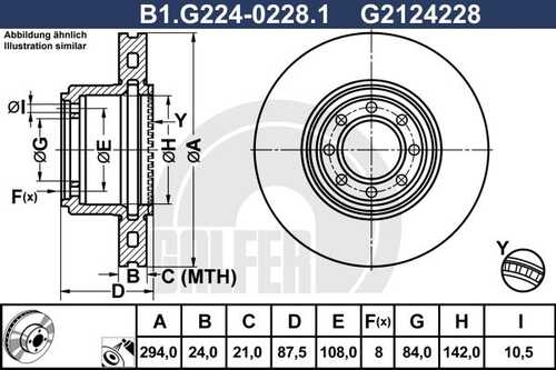 Тормозной диск GALFER B1-G224-0228-1