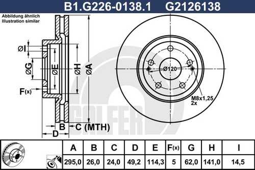 Диск тормозной GALFER B1-G226-0138-1