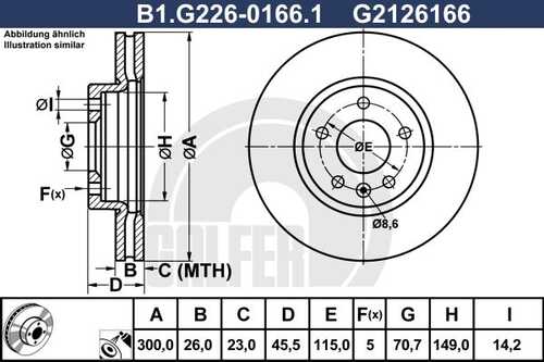 Тормозной диск GALFER B1-G226-0166-1
