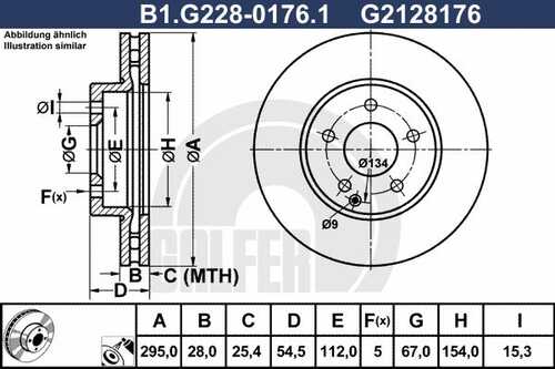 Тормозной диск GALFER B1-G228-0176-1