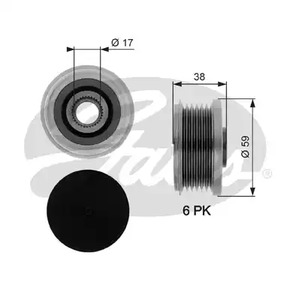 OAP7077 GATES Шкив генератора