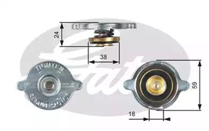 Крышка горловины радиатора GATES RC113