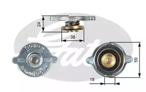 Крышка горловины радиатора GATES RC125