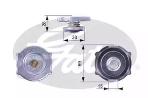 RC135 GATES Крышка расширительного бачка