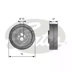 T41216 GATES Натяжной ролик, ремень ГРМ