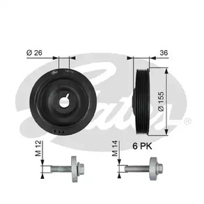 TVD1126A GATES Шкив коленвала