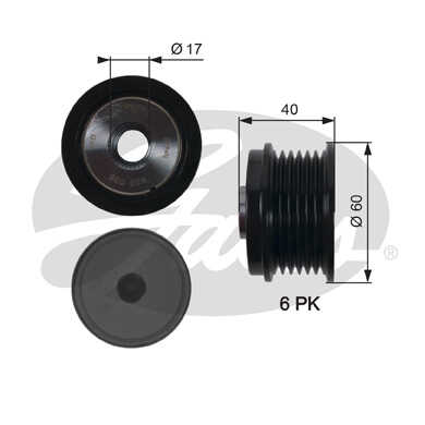 Шкив генератора GATES OAP7154