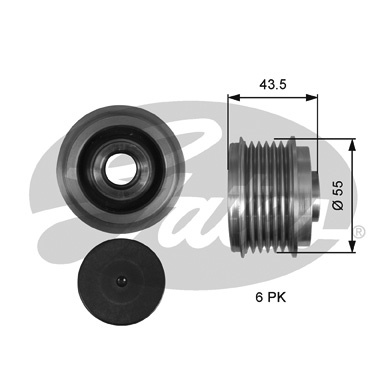 OAP7219 GATES (7789-10219) Обгонный шкив генератора