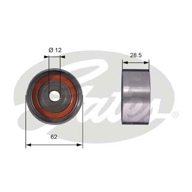 T42027 GATES Паразитный / Ведущий ролик, зубчатый ремень