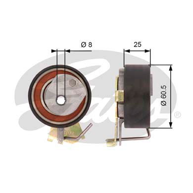 Ролик натяжной ремня ГРМ GATES T43023