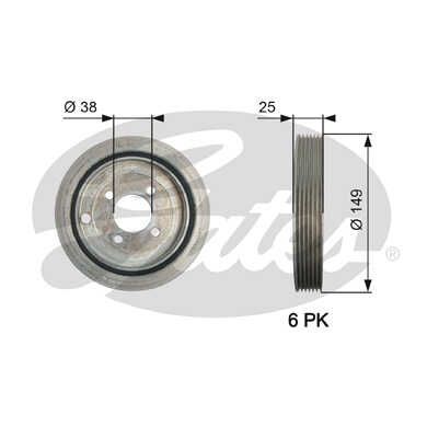 Фото 1 TVD1102 GATES Шкив коленвала