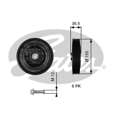 TVD1128A GATES Шкив коленвала