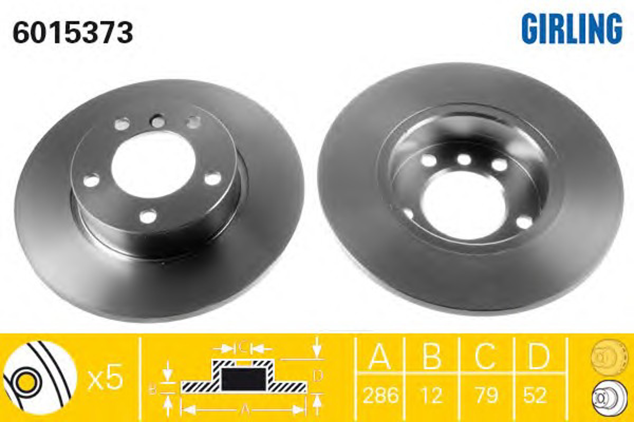 Диск тормозной GIRLING 6015373