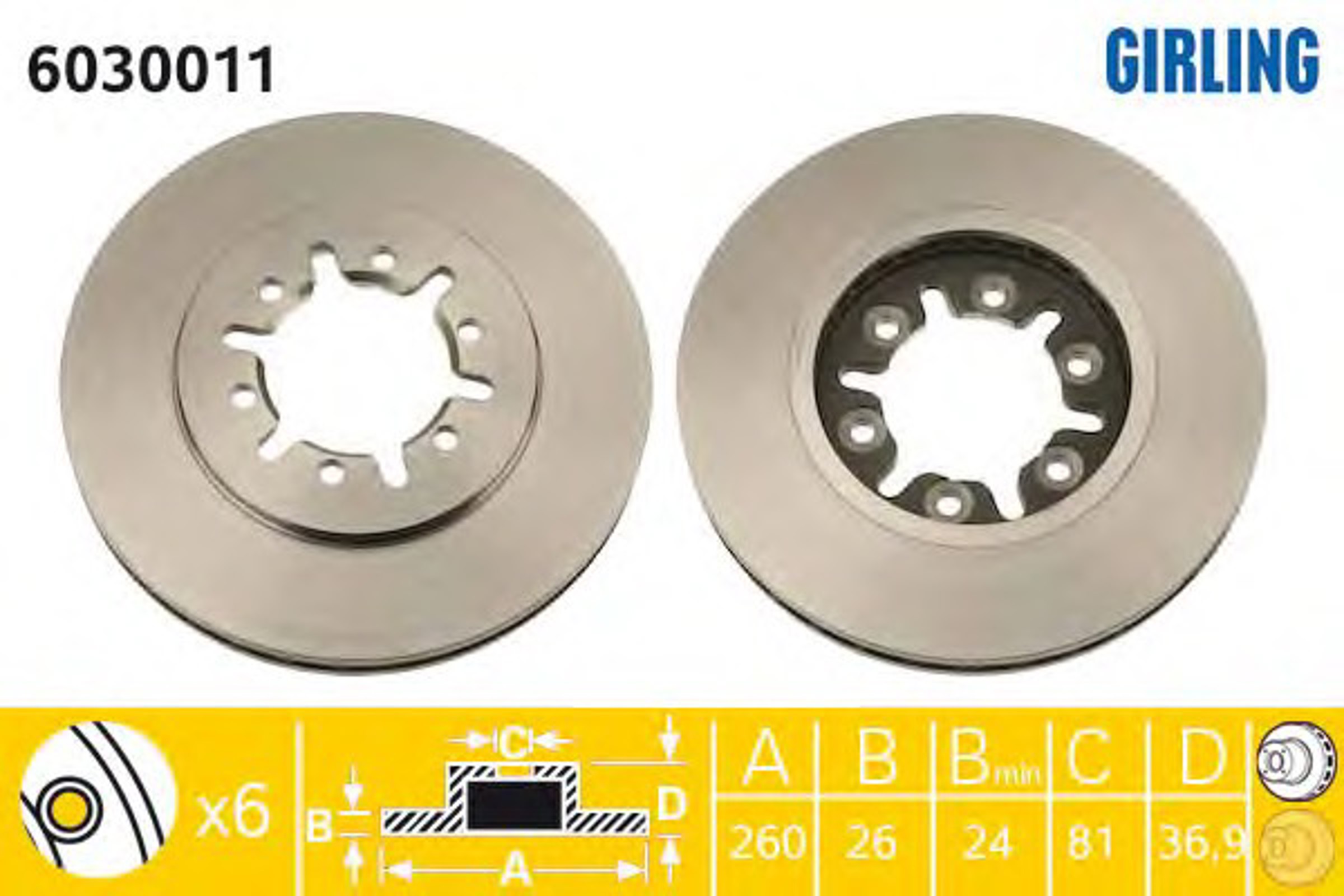 Диск тормозной GIRLING 6030011
