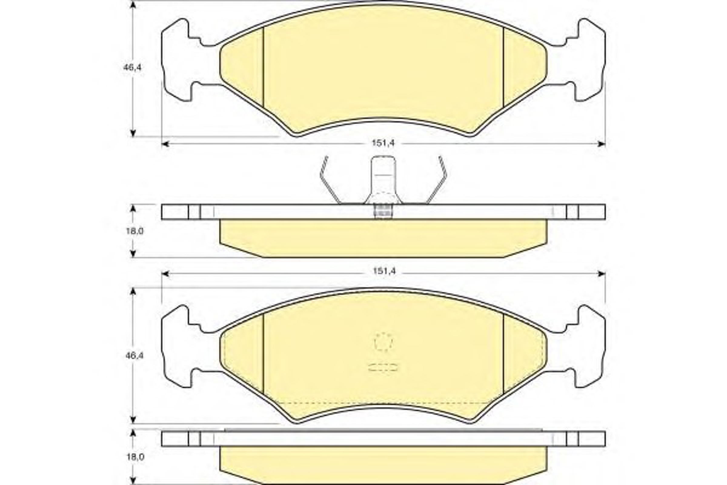 Колодки тормозные дисковые комплект GIRLING 6102552