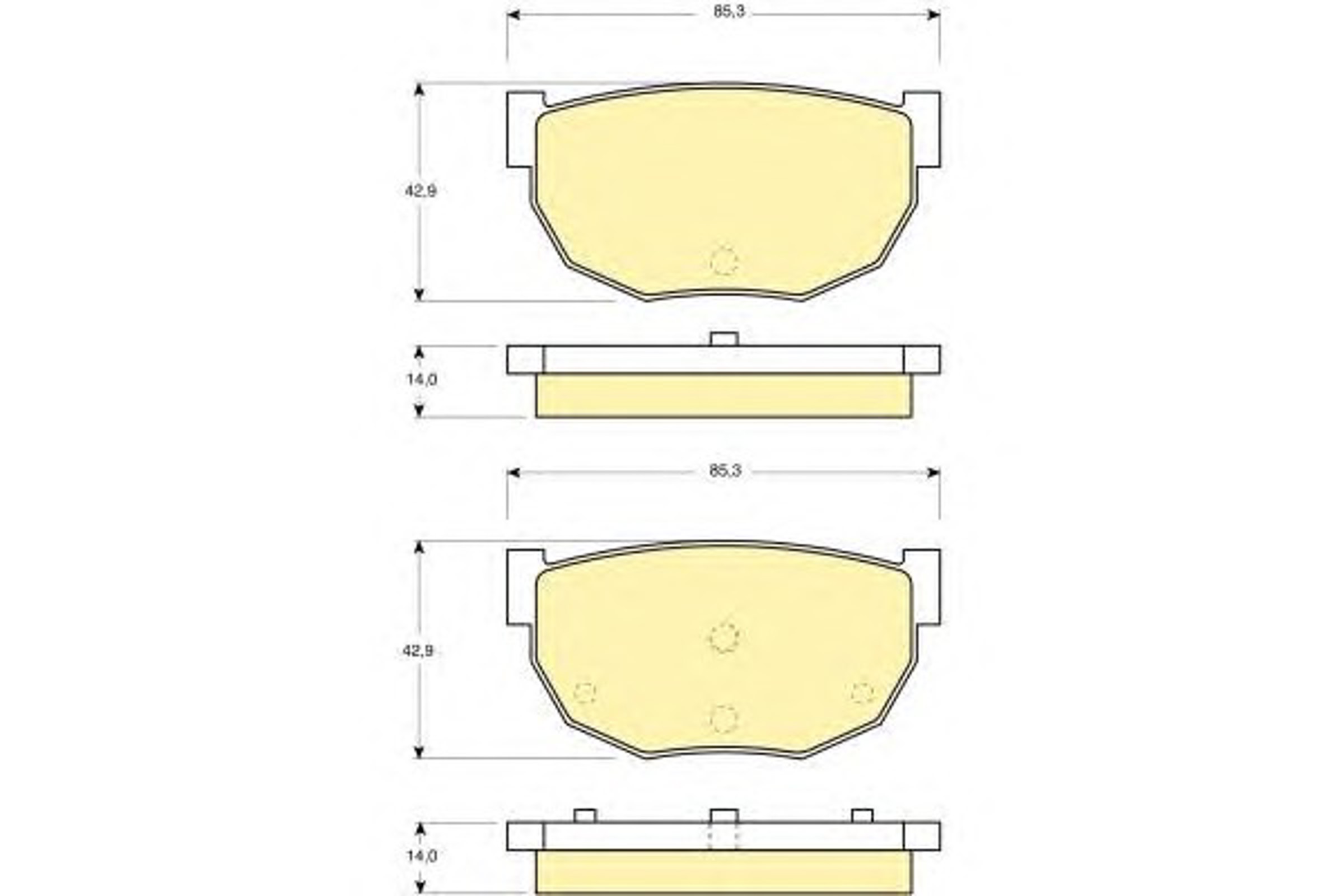 Комплект тормозных колодок дисковый тормоз GIRLING 6103069