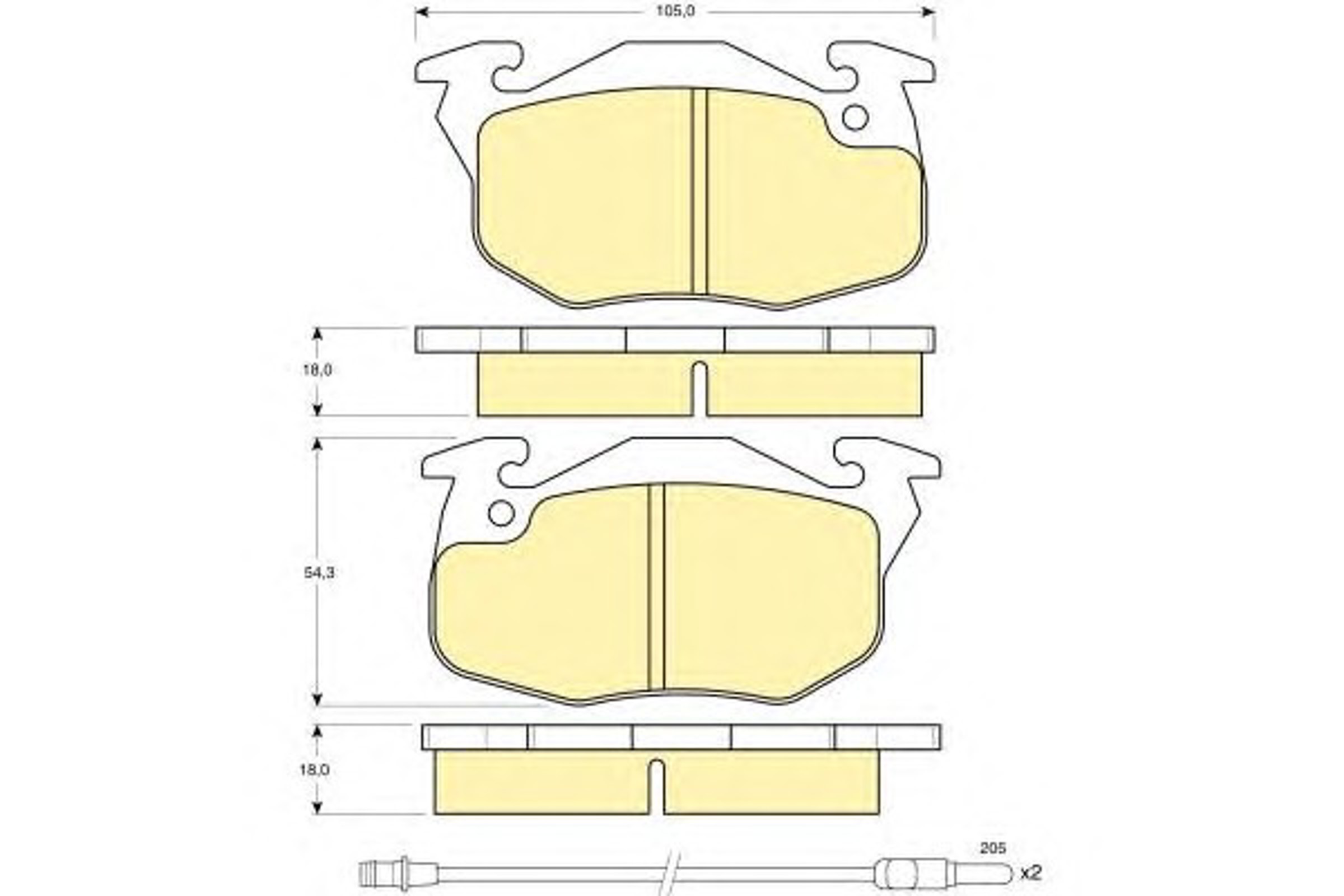 Колодки тормозные дисковые комплект GIRLING 6103273