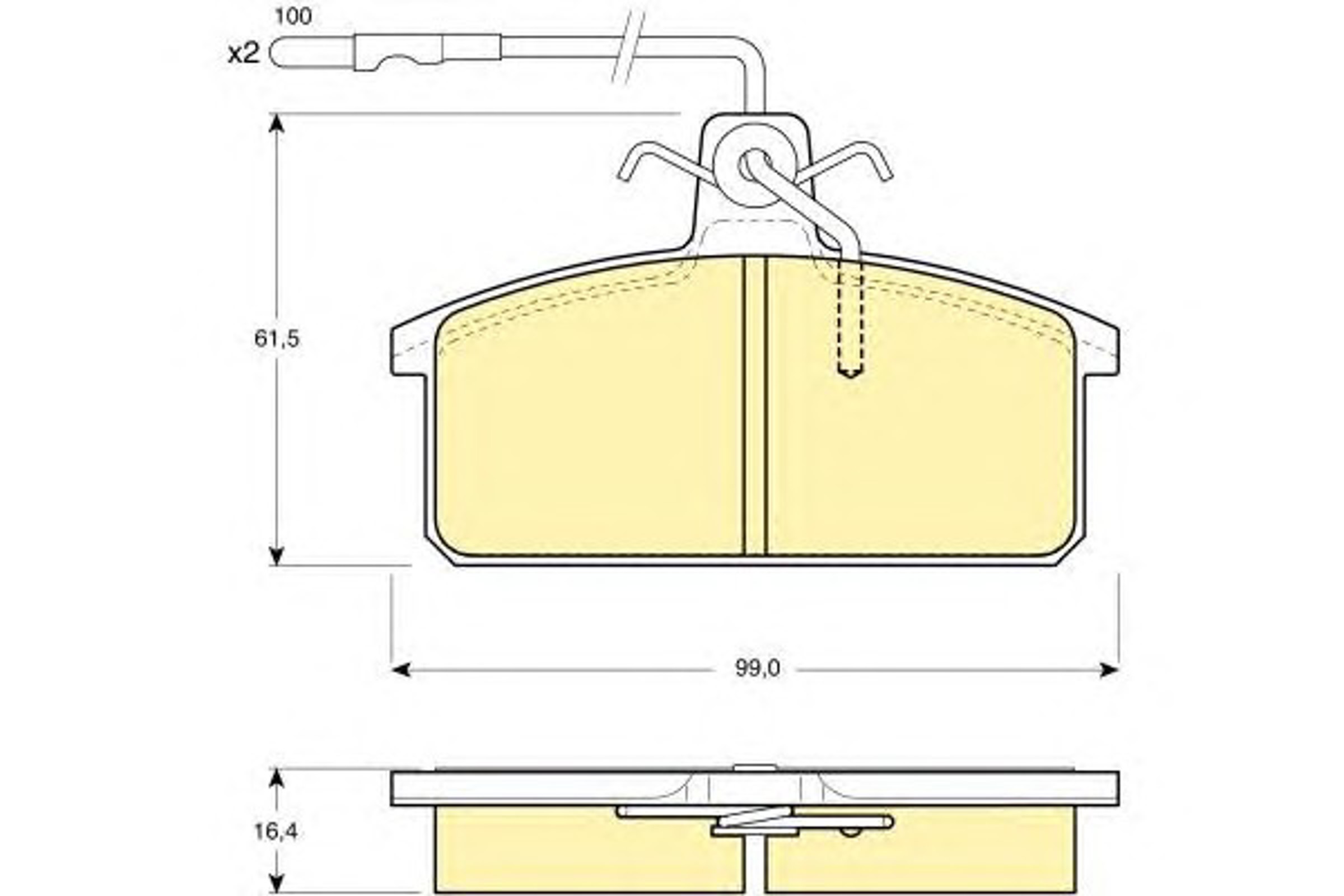 6104221 GIRLING Колодки тормозные дисковые