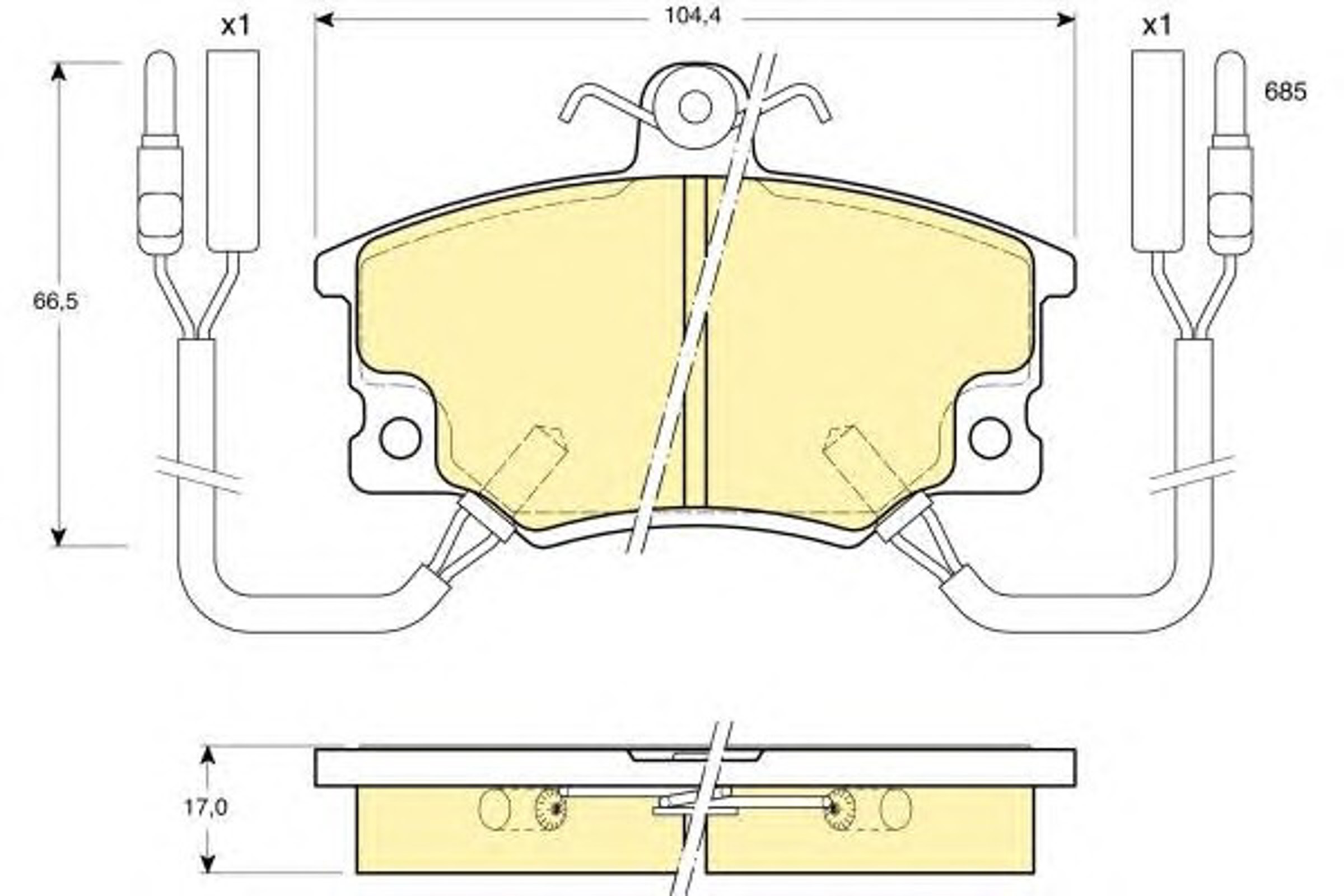 Колодки тормозные дисковые GIRLING 6104571