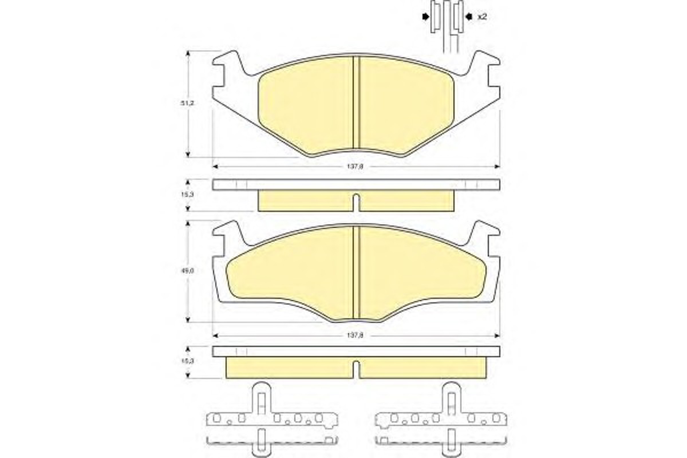 6104595 GIRLING Комплект тормозных колодок, дисковый тормоз