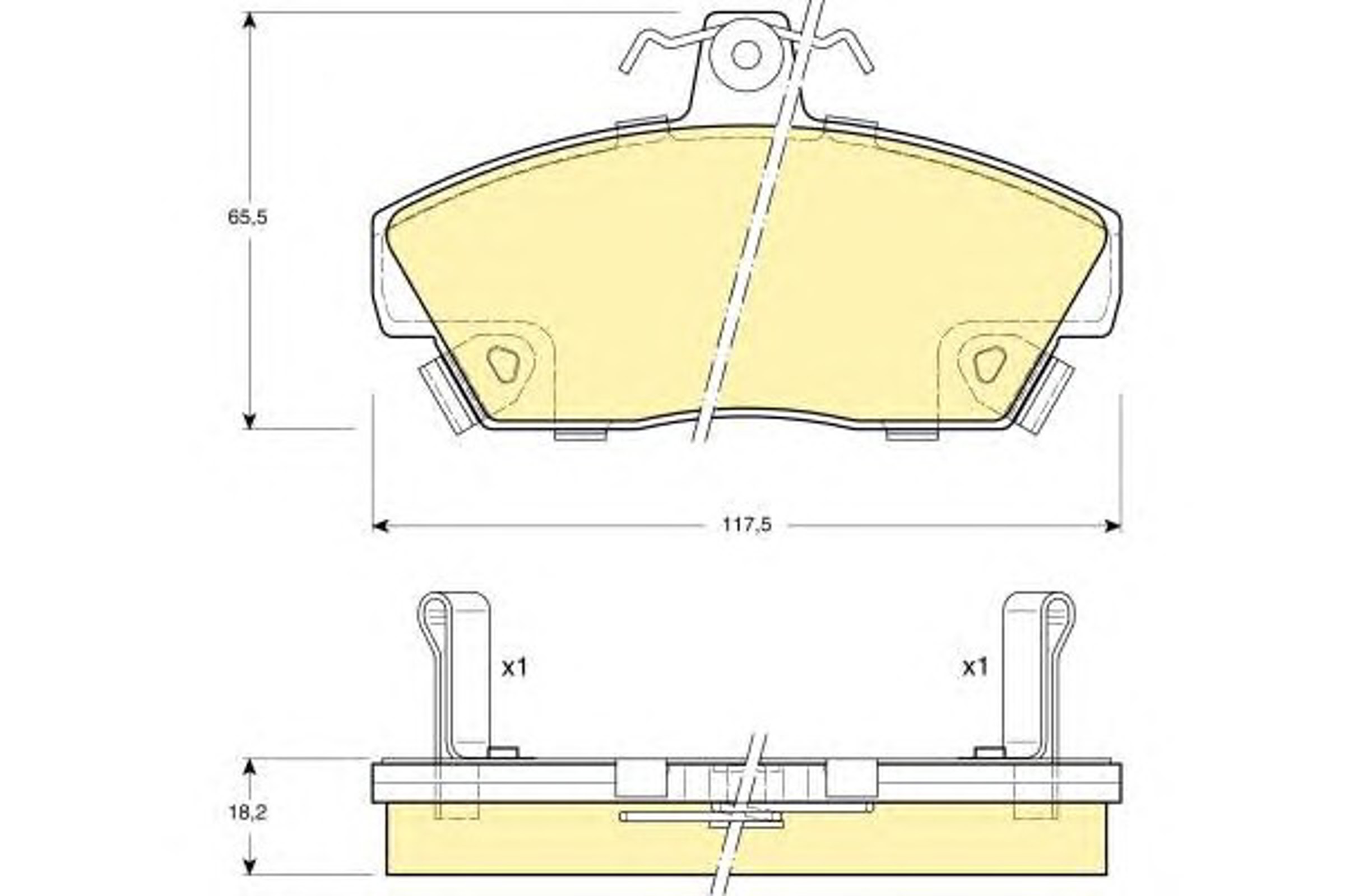 Колодки тормозные дисковые GIRLING 6104971