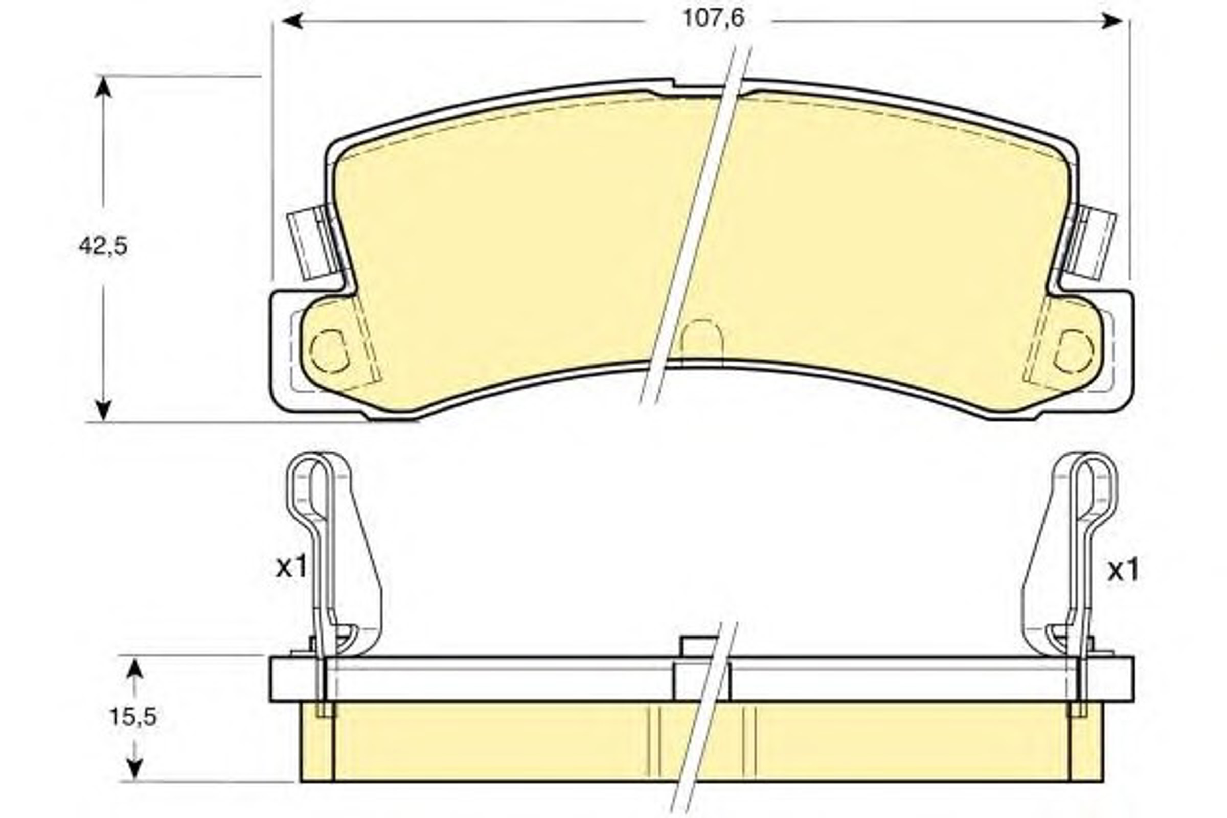 Комплект тормозных колодок дисковый тормоз GIRLING 6107309