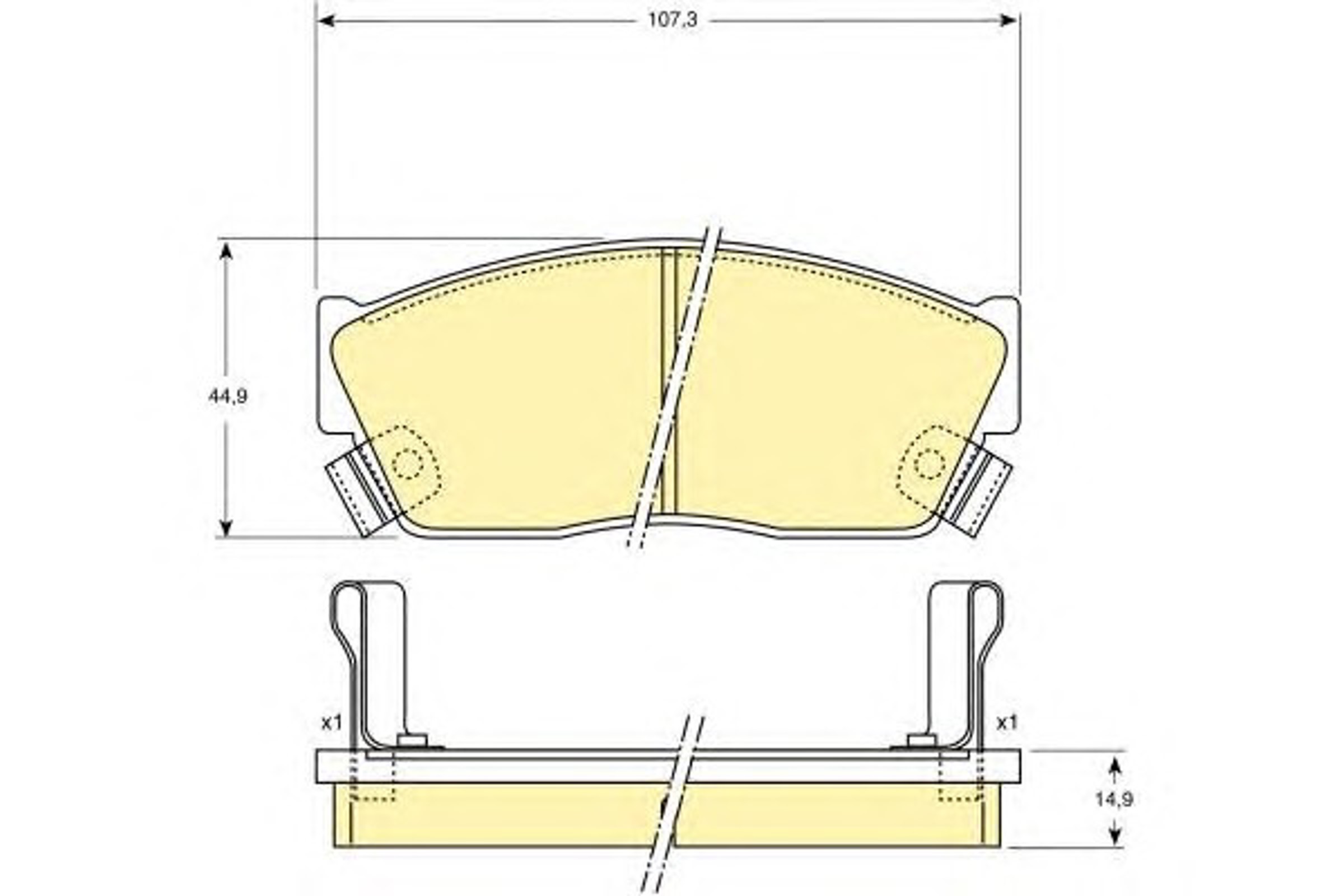 6107509 GIRLING Комплект тормозных колодок, дисковый тормоз