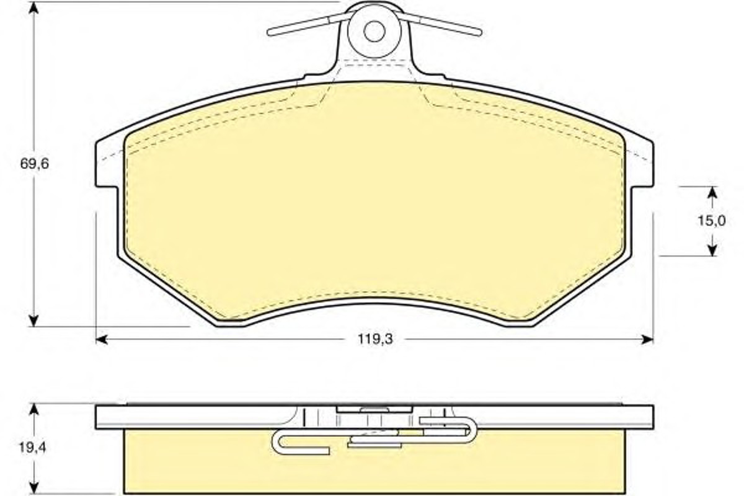 Колодки тормозные дисковые GIRLING 6108261