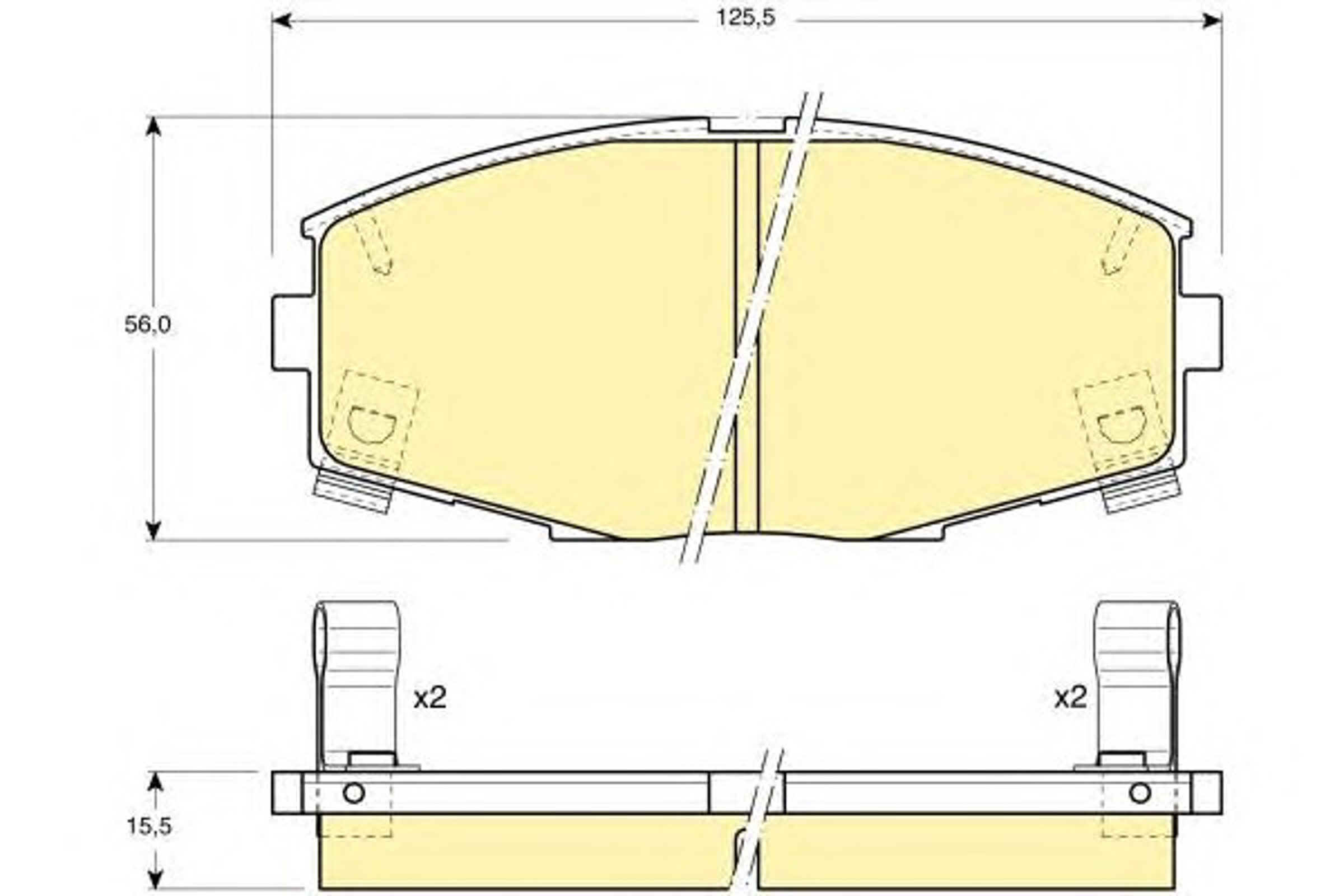 6108809 GIRLING Комплект тормозных колодок, дисковый тормоз