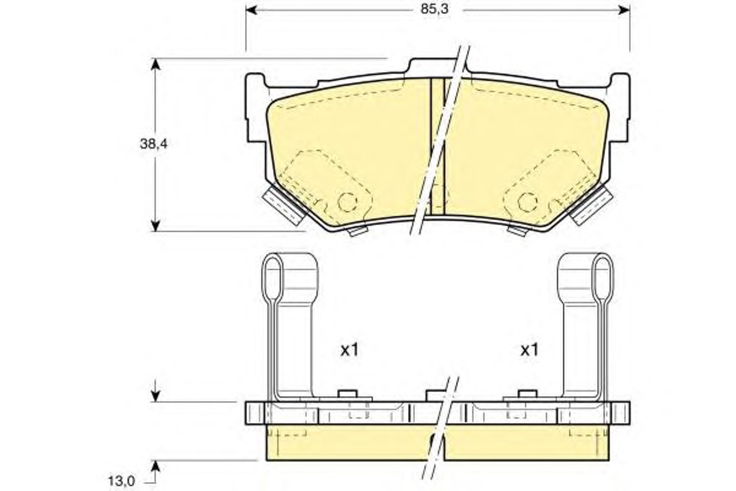 6108849 GIRLING Комплект тормозных колодок, дисковый тормоз