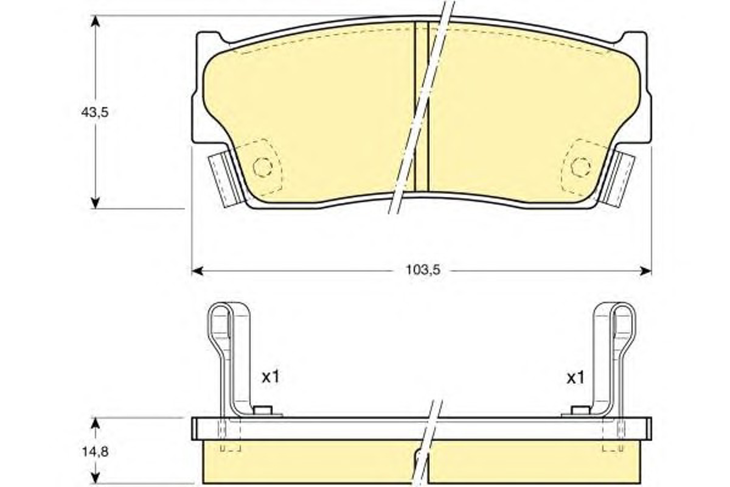Колодки тормозные дисковые GIRLING 6108859