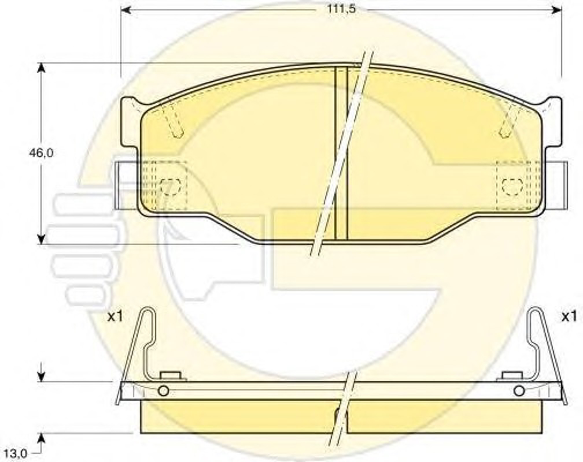 Колодки тормозные дисковые GIRLING 6109359