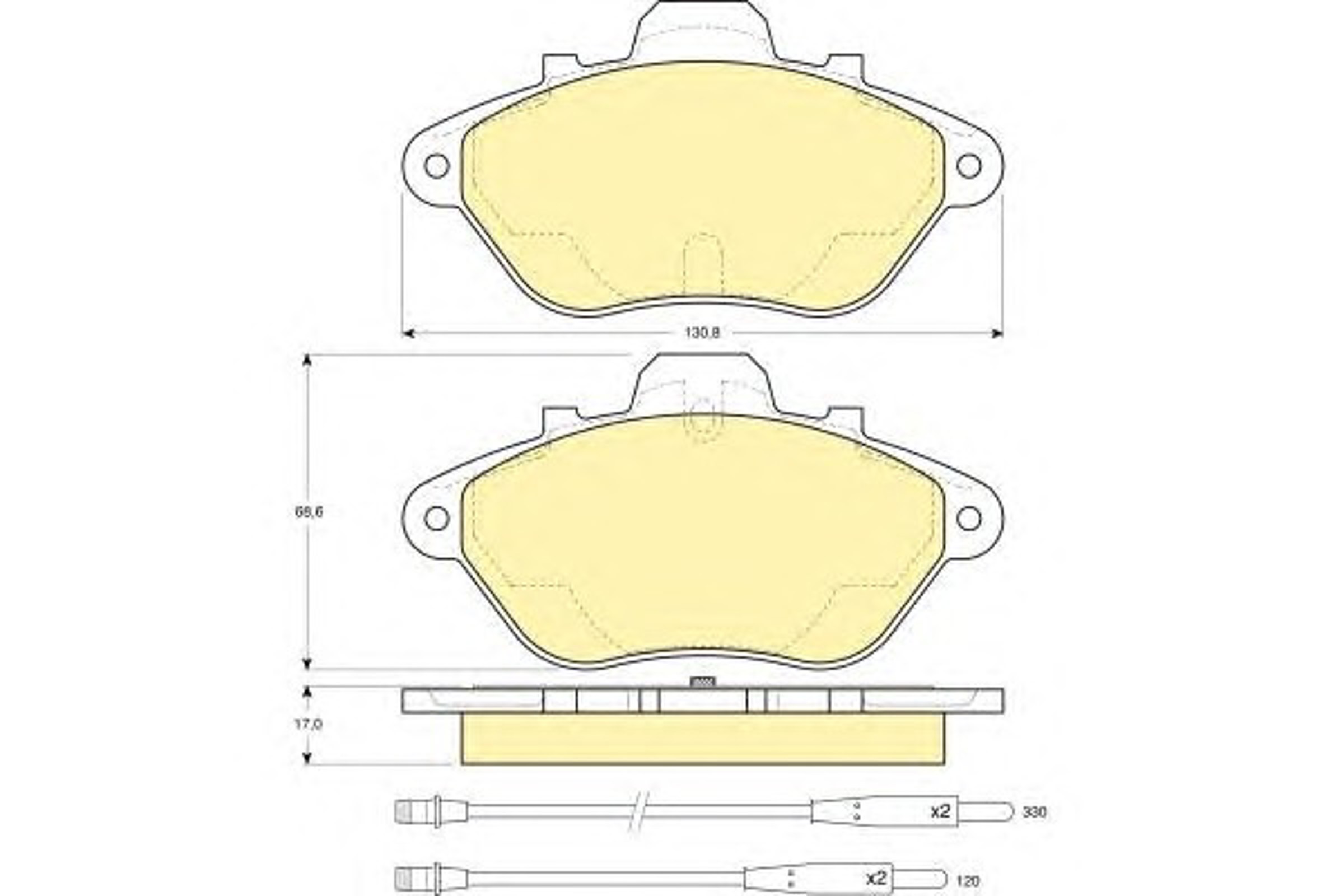 Комплект тормозных колодок дисковый тормоз GIRLING 6109563