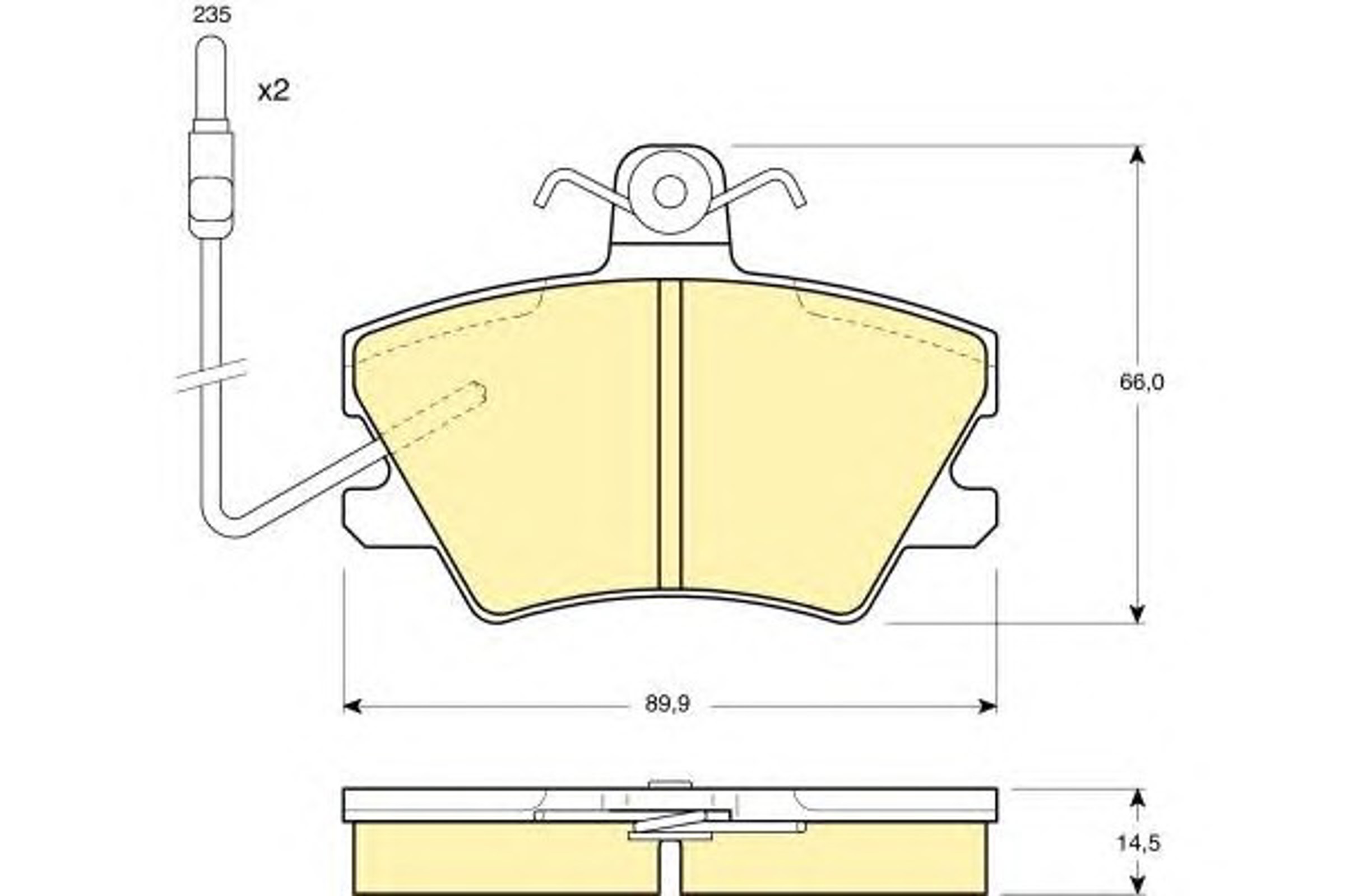 Комплект тормозных колодок дисковый тормоз GIRLING 6109681