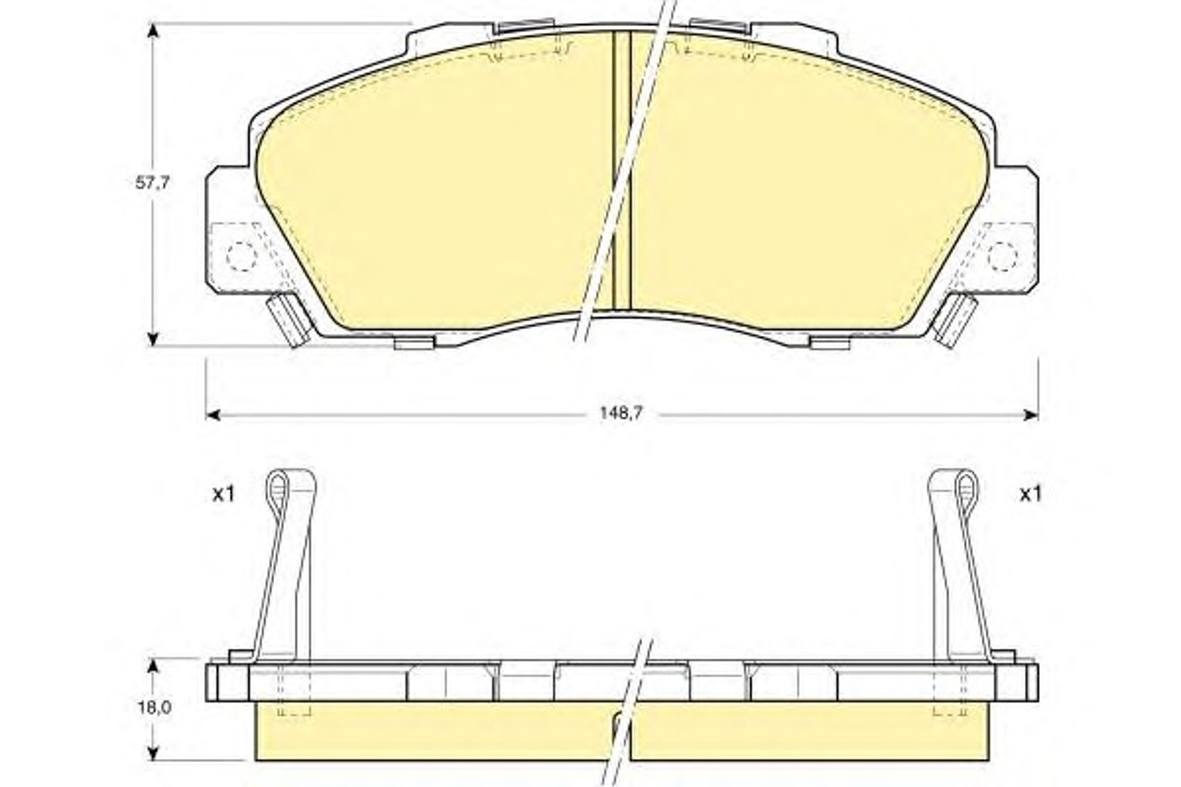 Колодки тормозные дисковые GIRLING 6109959