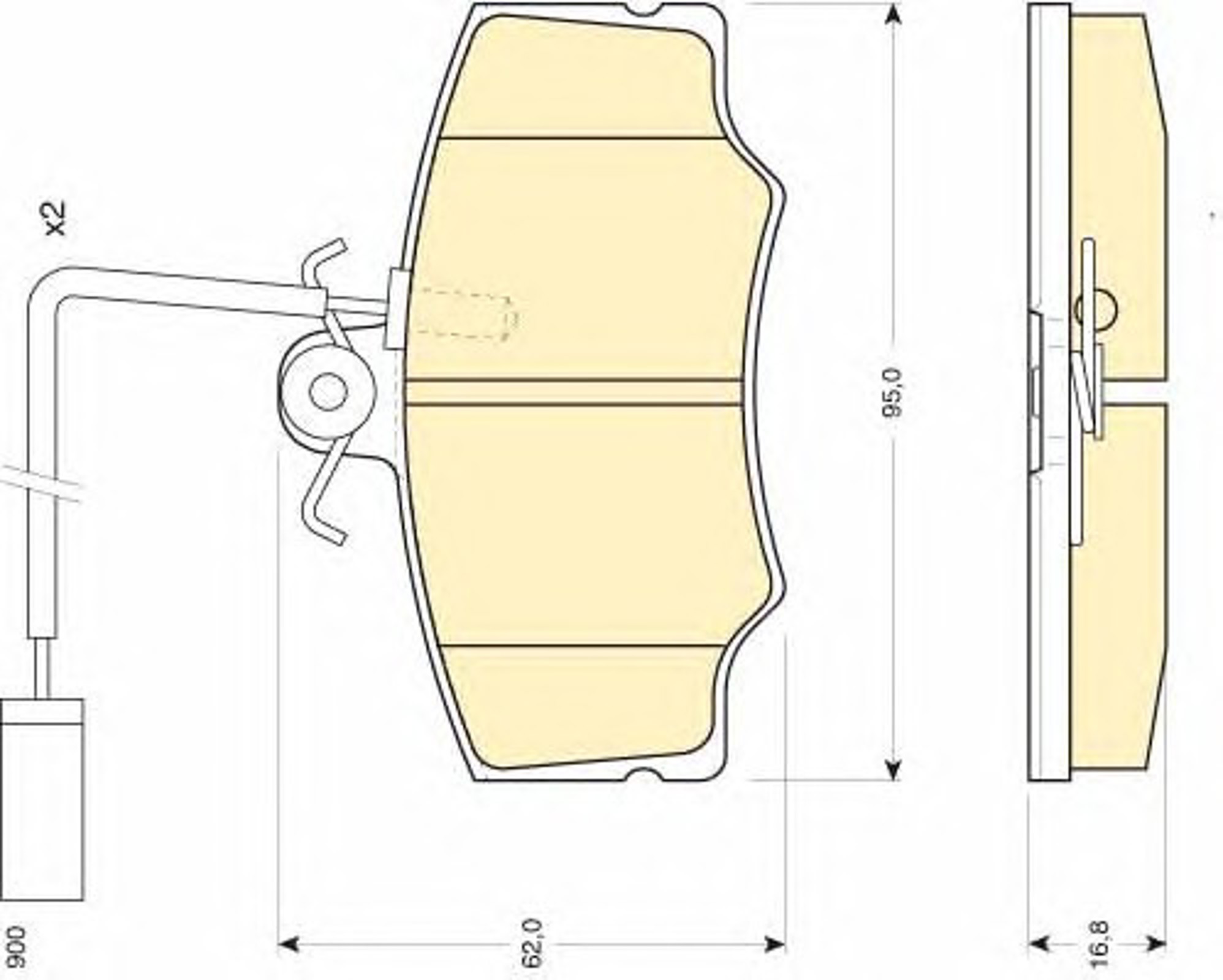 Комплект тормозных колодок дисковый тормоз GIRLING 6110451