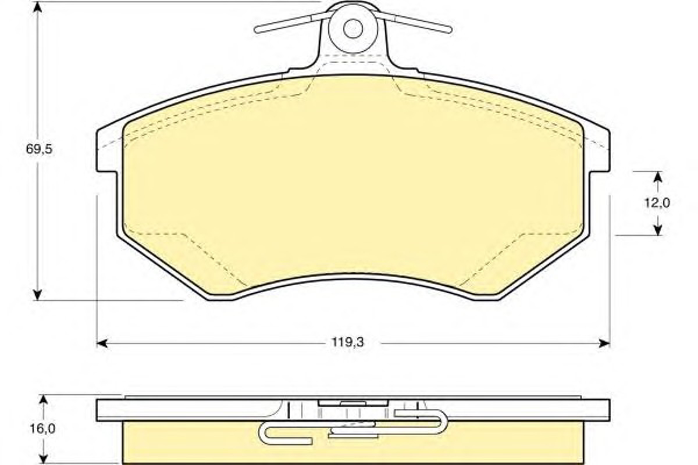 Колодки тормозные дисковые GIRLING 6110481