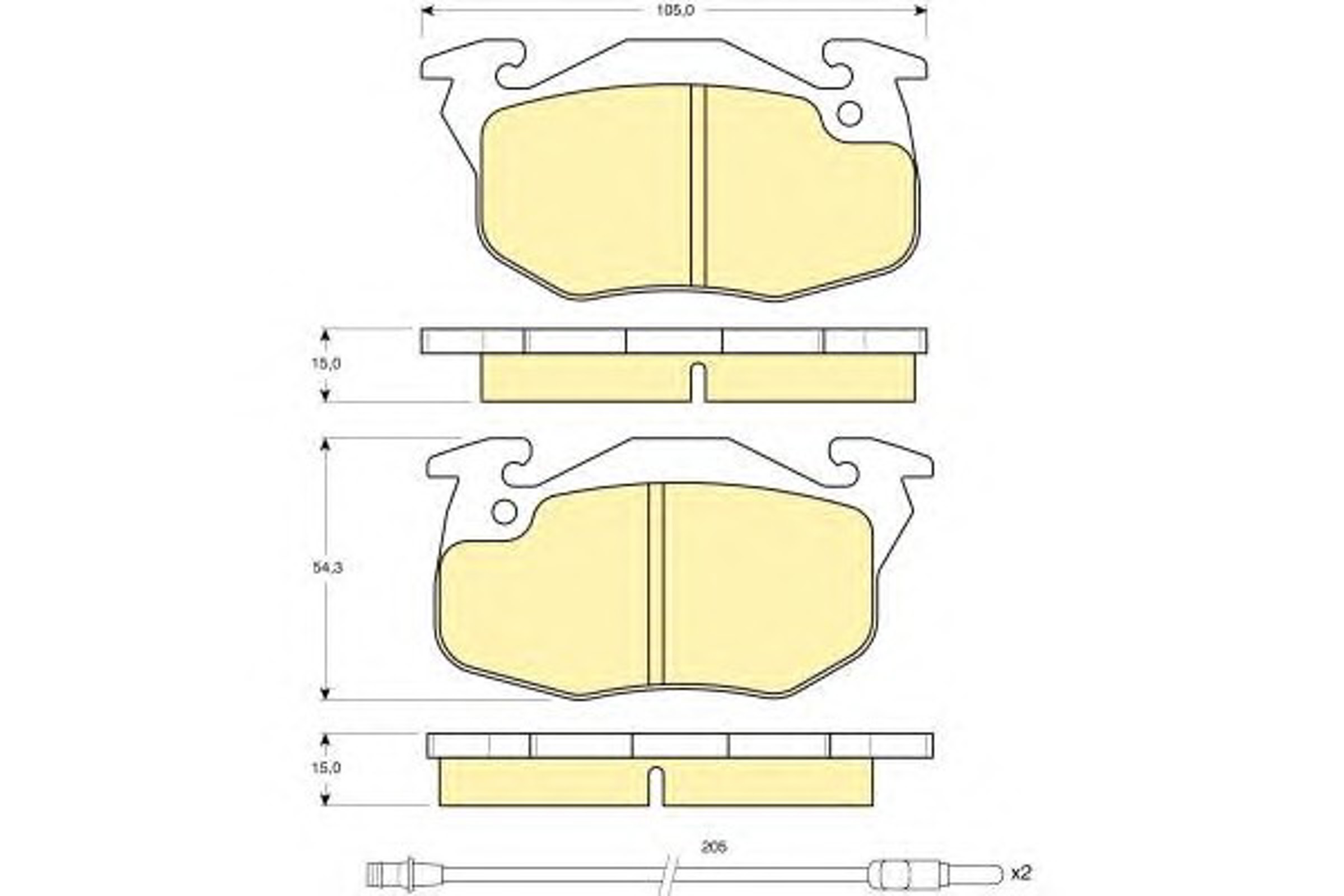 Комплект тормозных колодок дисковый тормоз GIRLING 6110793