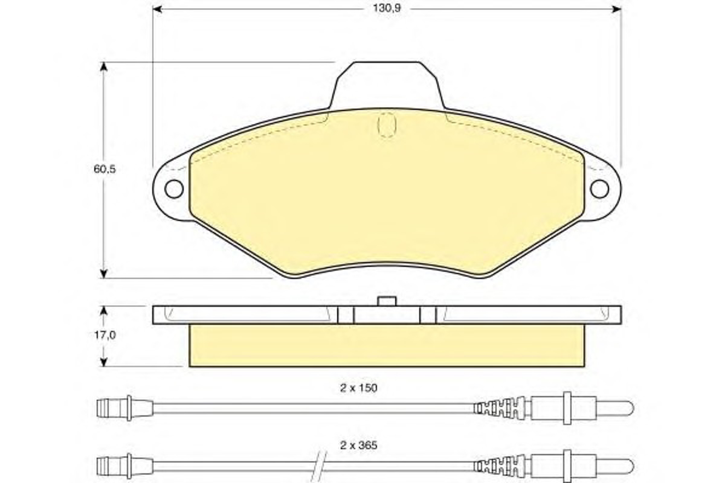 Колодки тормозные дисковые GIRLING 6111013