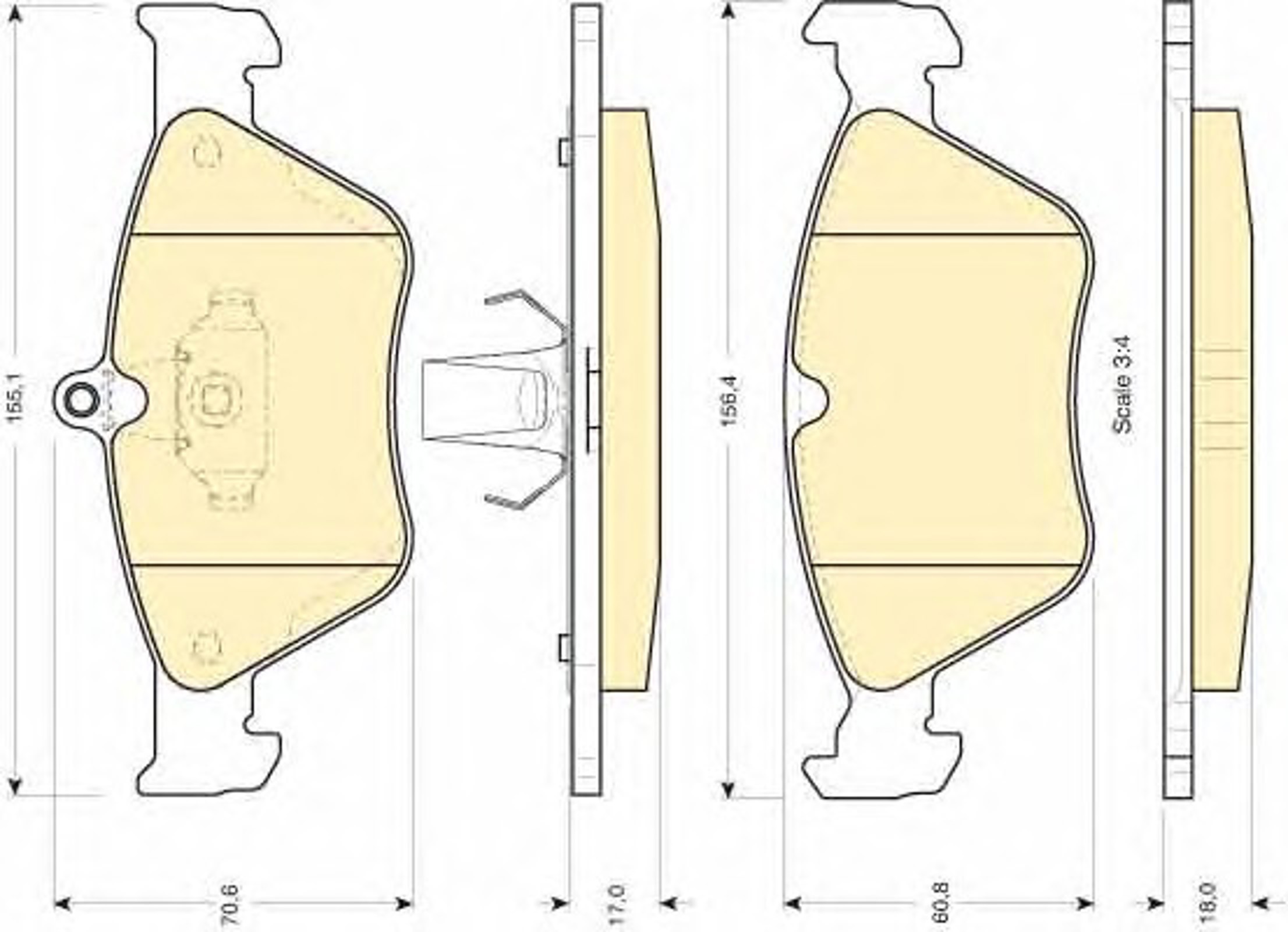Колодки тормозные дисковые GIRLING 6111662