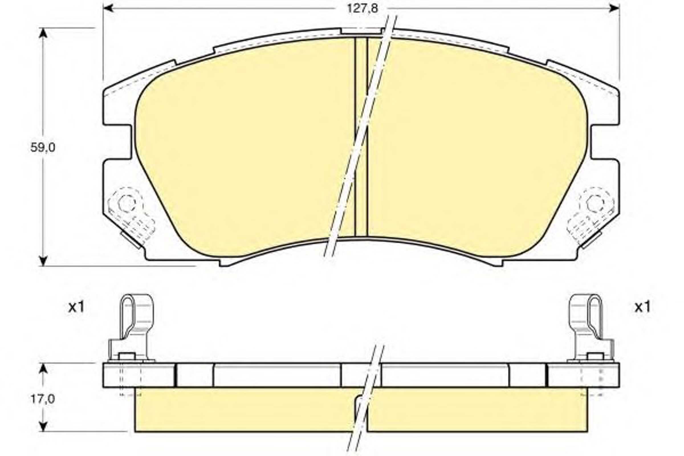 Колодки тормозные дисковые GIRLING 6111799